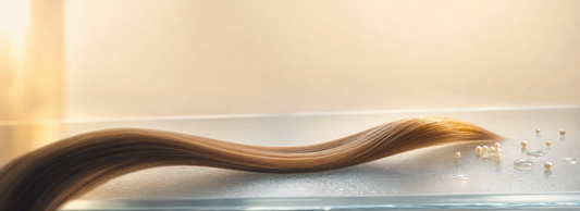 Glossy straight hair beside formaldehyde-free hair straightening products