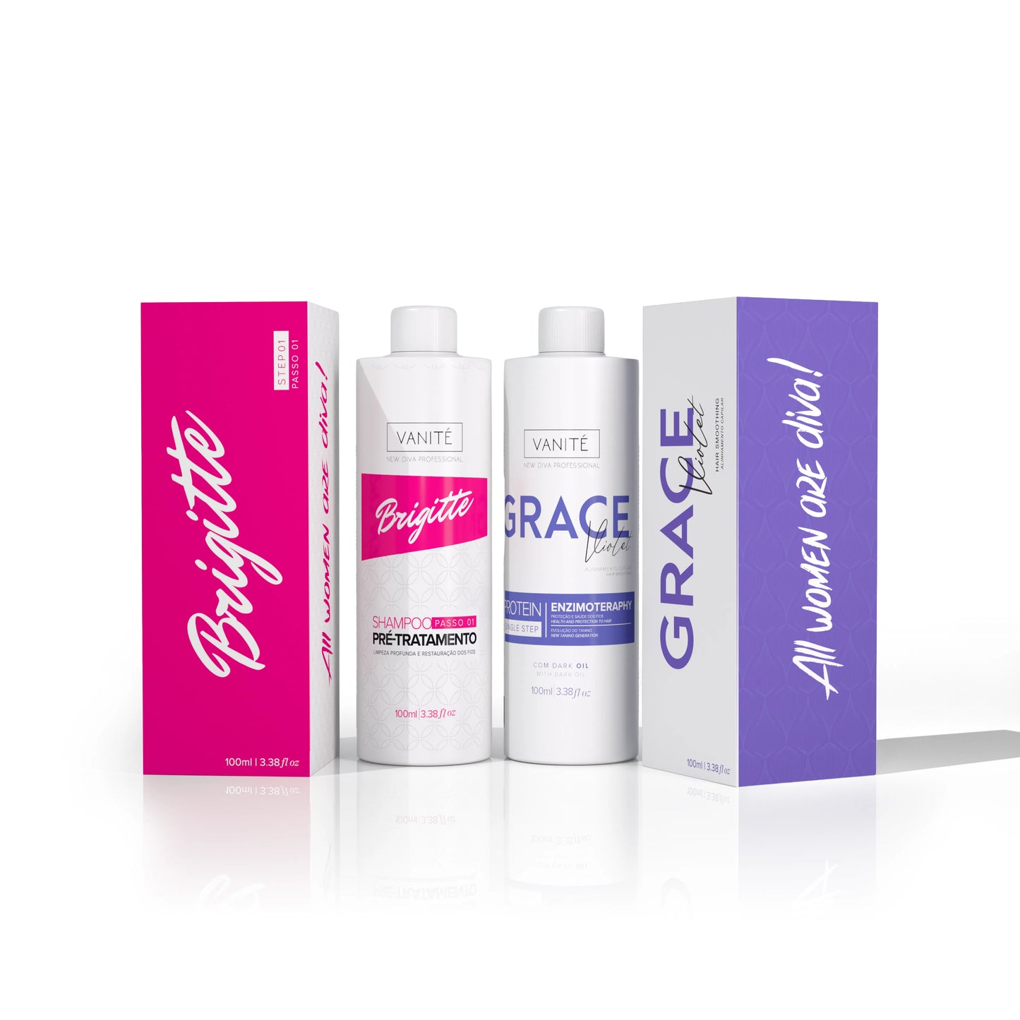 Kit - 1  unit Grace Enzimoteraphy Violet + 1 unit Brigitte Pre-Treatment Shampoo | 100ml