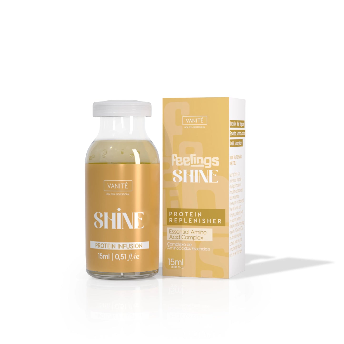 Feelings Shine Ampoule | Reconstruction and Replacement of Amino Acids | For All Hair Types | 15ml