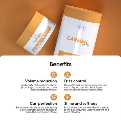 Kit - 1 Unit Btox Carmen Sensitive + 1 Unit Btox Carmen Platinum + 1 Unit Btox Carmen Itensive | Thermo Control Quaternized | 1kg - Make Beauty International
