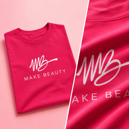 Make Beauty Signature Pink T-Shirt