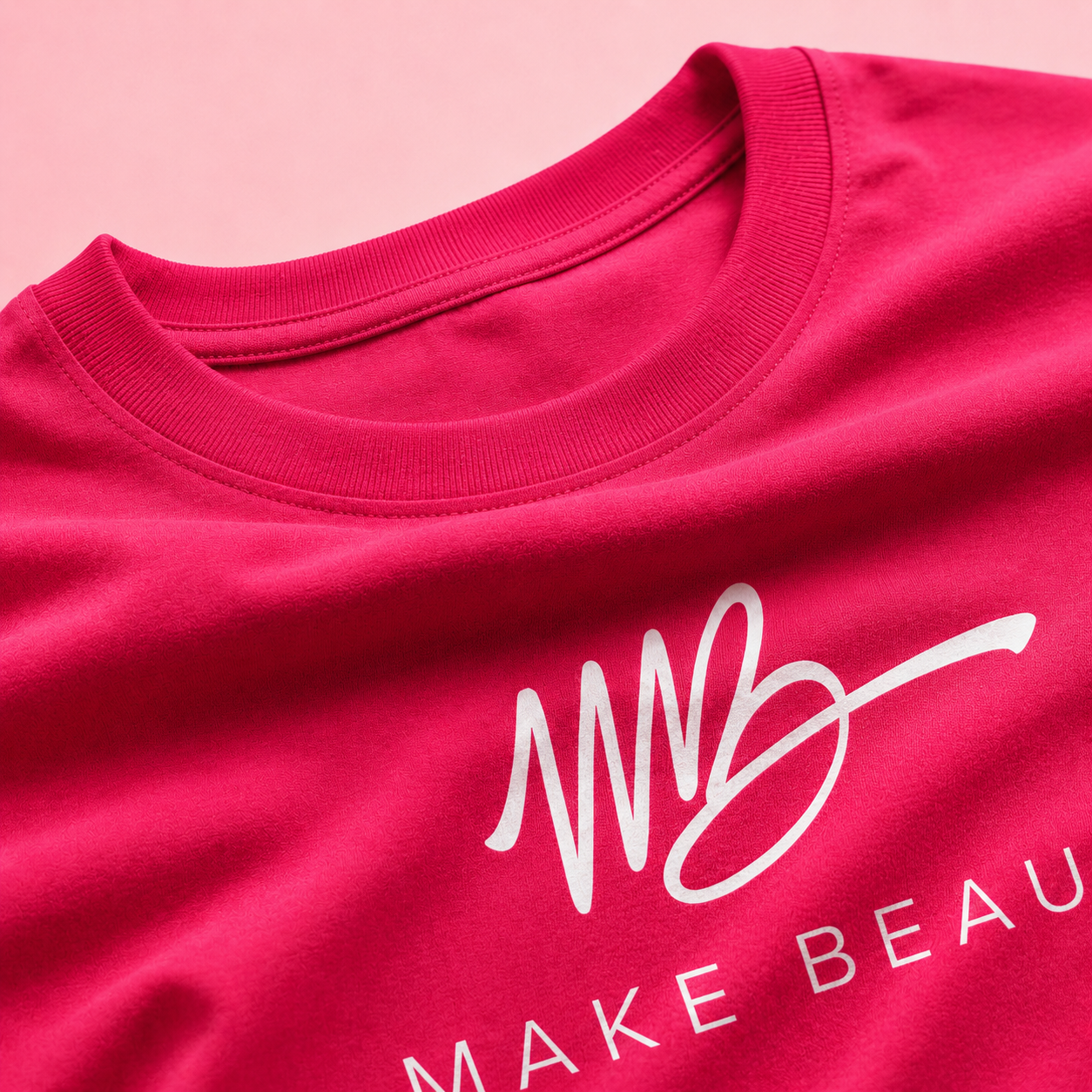 Make Beauty Signature Pink T-Shirt