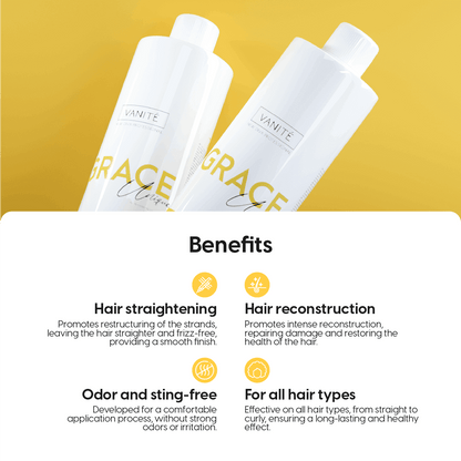 3 Units Grace Unique 1000ml + 3 Units Grace Violet 1000ml (33.8 fl oz) - Make Beauty International