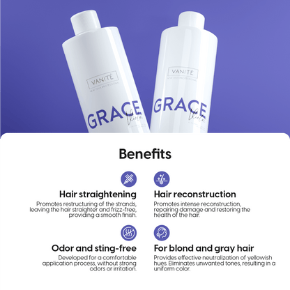 6 Units Grace Enzimoteraphy Violet 1000ml (33.8 fl oz) - Make Beauty International