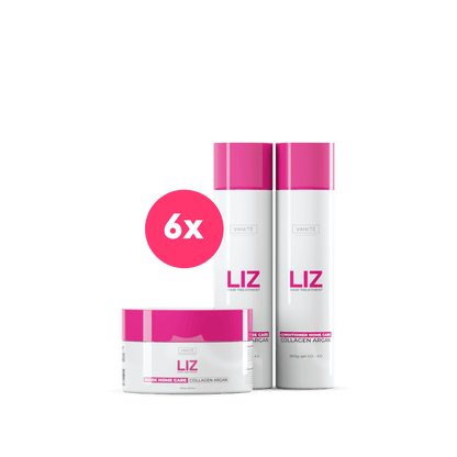 Kit - 6 Units Home Care Liz | 6 Shampoos + 6 Conditioners + 6 Masks | For All Hair Types - Make Beauty International