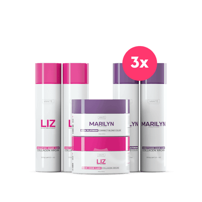 3 Units Kit Home Care Liz + 3 Units Kit Home Care Marilyn | 6 Shampoos + 6 Conditioners + 6 Masks - Make Beauty International