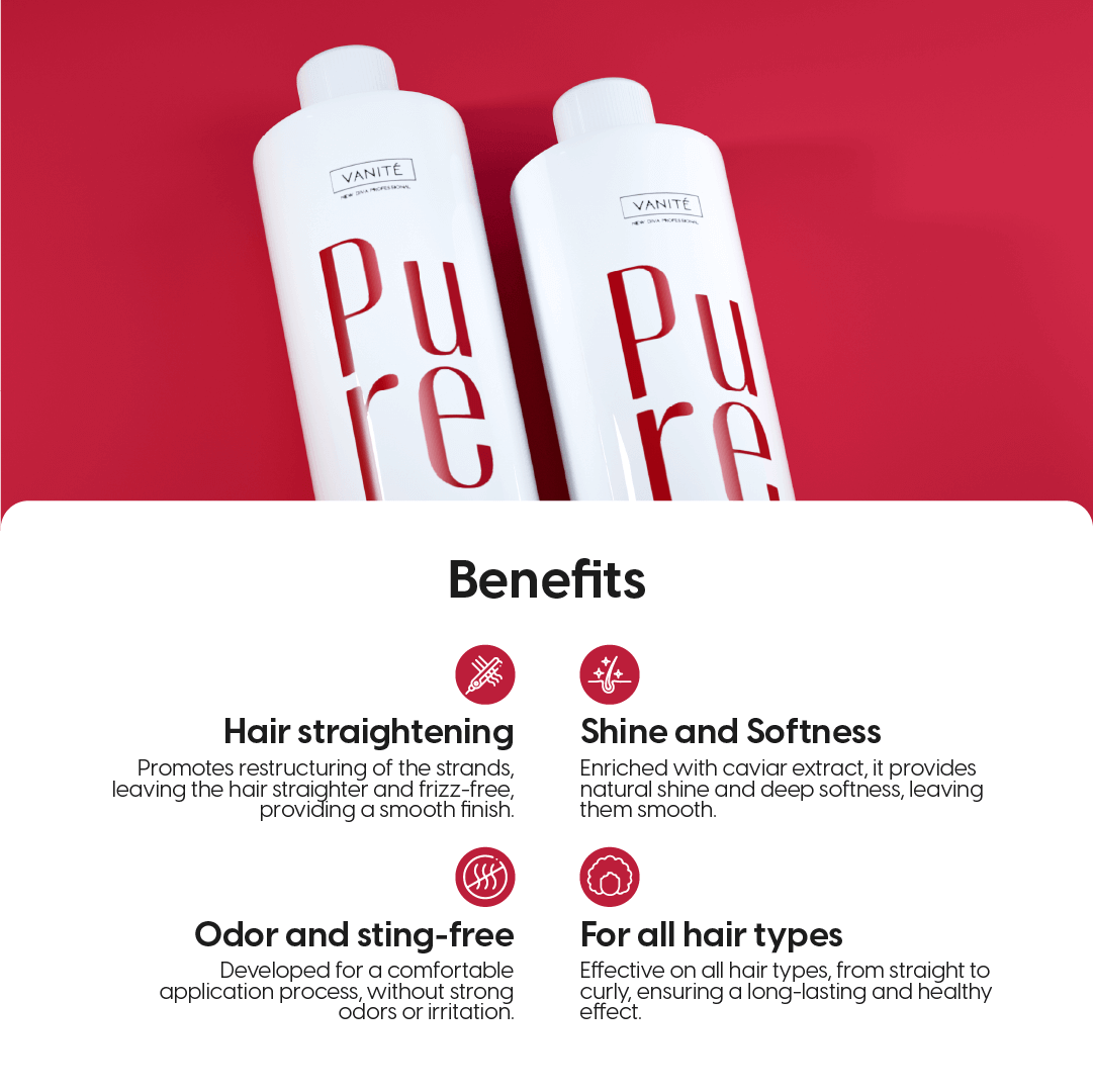 Kit Pure Protein | Semi Definitive Organic and Formaldehyde Free + Brigitte Pre-Treatment Shampoo 1000ml (33.8 fl oz) - Make Beauty International