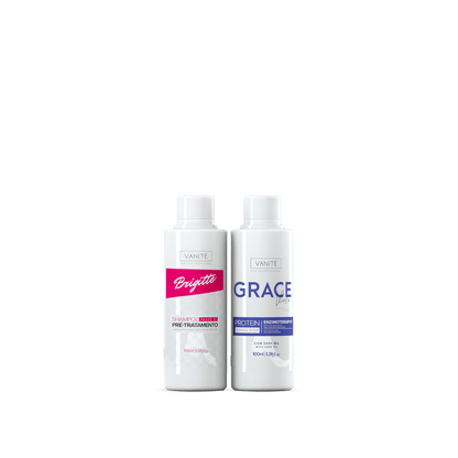 Kit - 1 unit Grace Enzimoteraphy Violet + 1 unit Brigitte Pre-Treatment Shampoo | 100ml - Make Beauty International