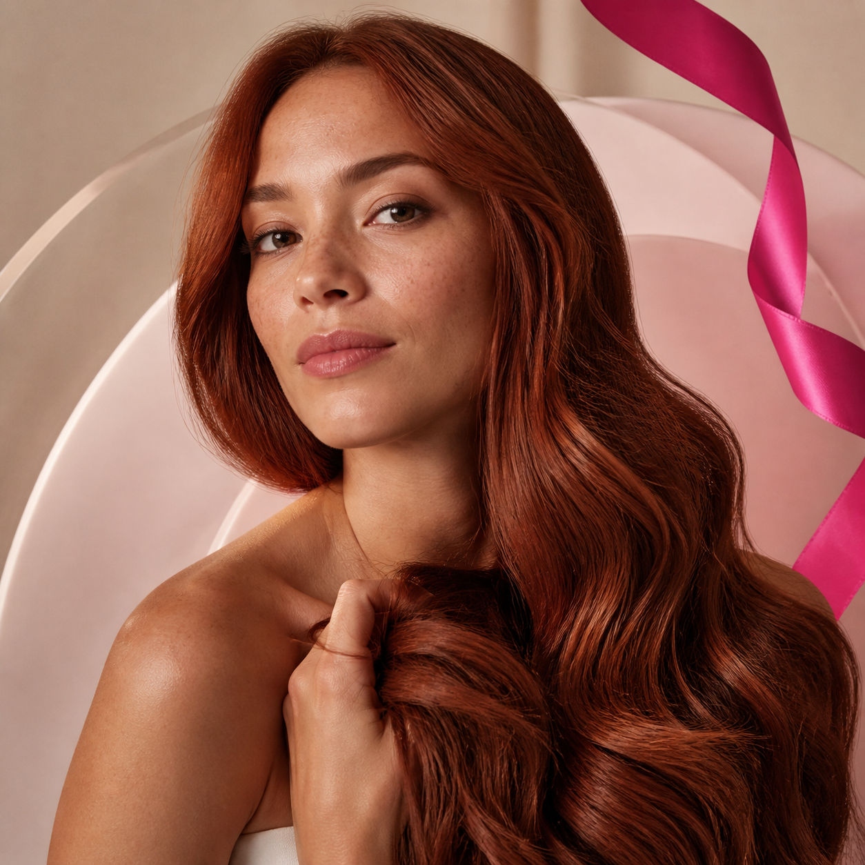 Healthy luminous copper hair